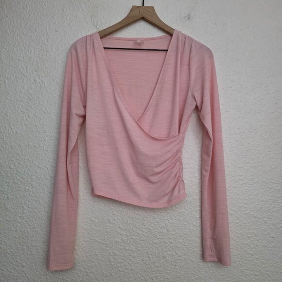 Calia Long Sleeve Wrap Top in Rosy Willow Women's Medium - Picture 1 of 1